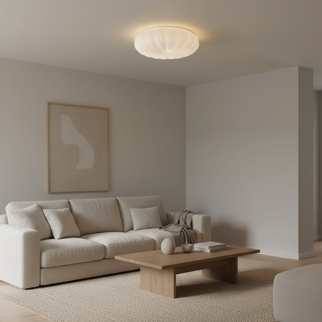 Contemporary Acrylic Low-Profile Flush Ceiling Light 1-Light
