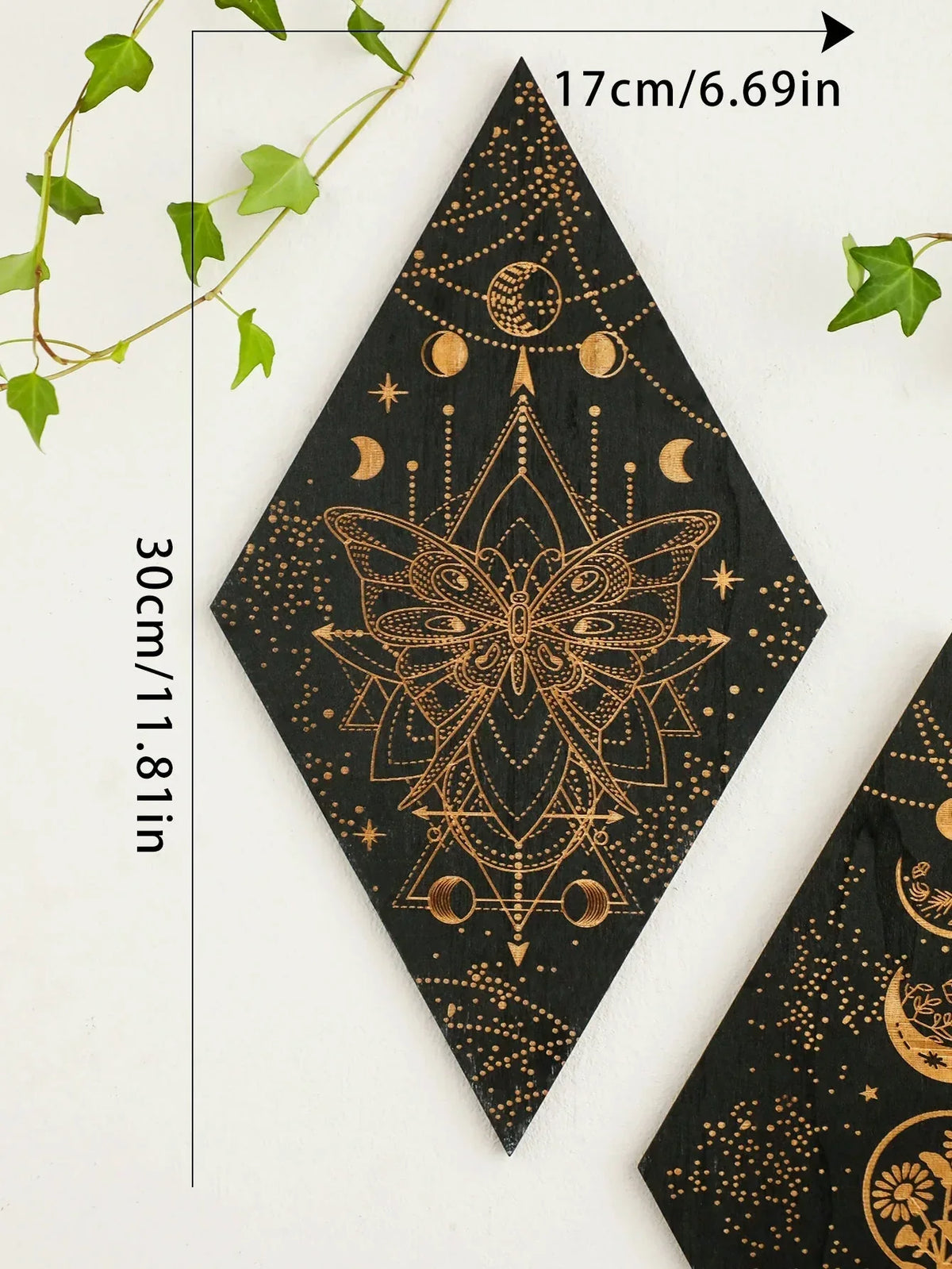 Bohemian Wood Moon Phase Decor Wall Hanging