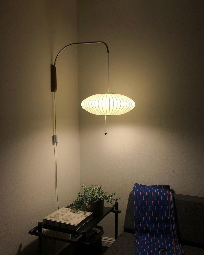 Contemporary Polymer Pull Chain Wall Light 1-Light