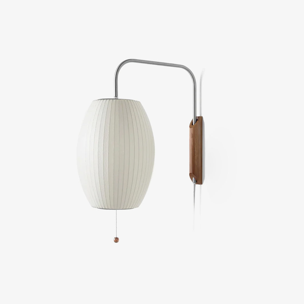Contemporary Polymer Pull Chain Wall Light 1-Light