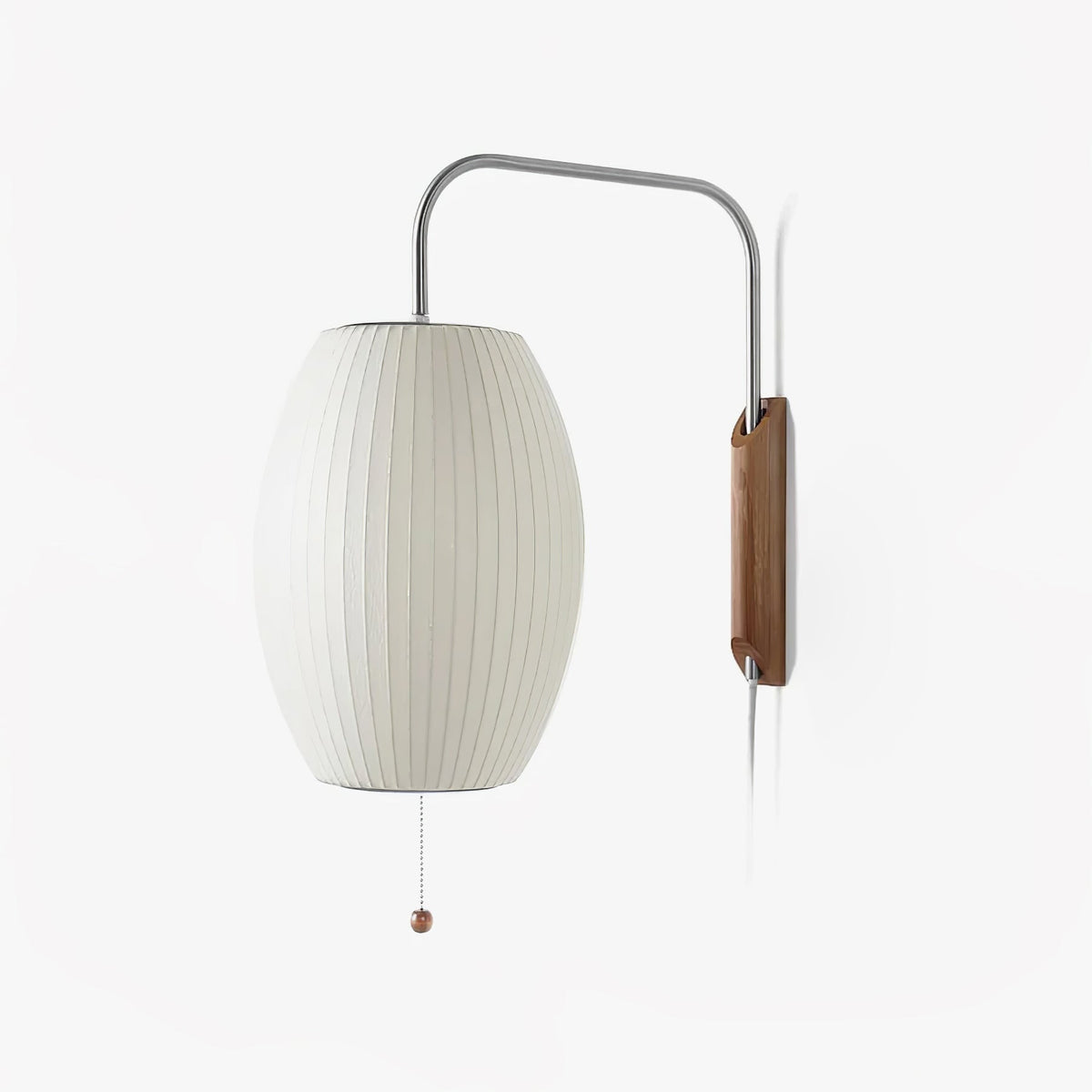 Contemporary Polymer Pull Chain Wall Light 1-Light