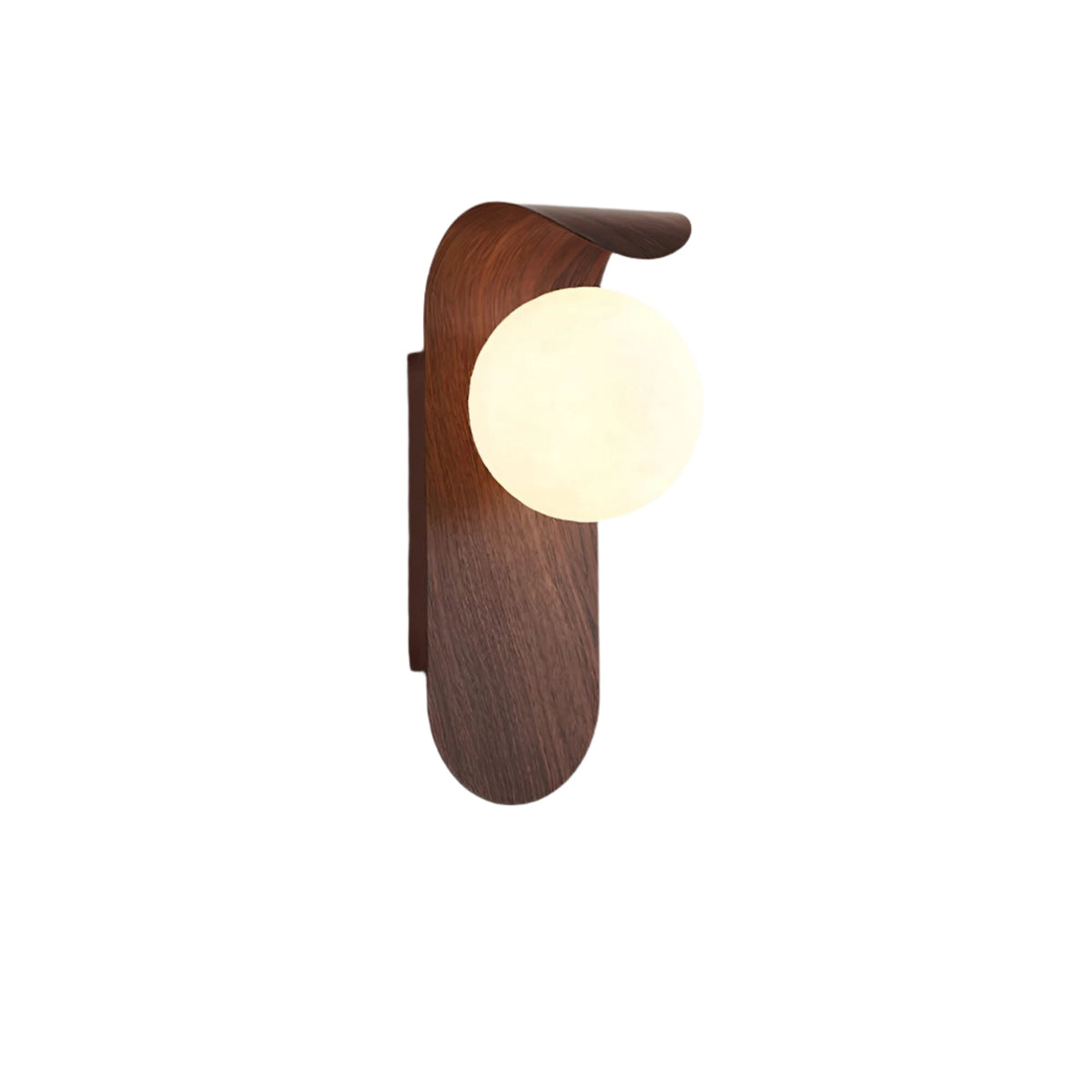 Scandinavian Wood Globe Wall Sconce LED 1-Light