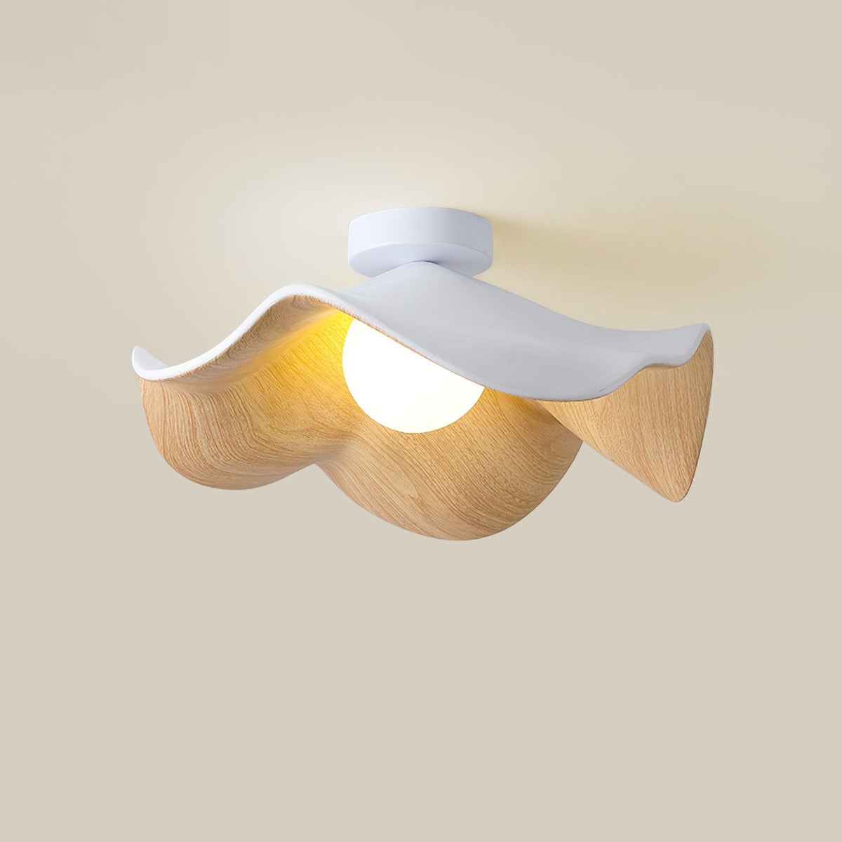 Contemporary Resin Globe Diffuser Ceiling Light 1-Light