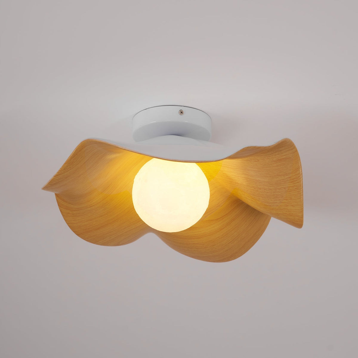 Contemporary Resin Globe Diffuser Ceiling Light 1-Light