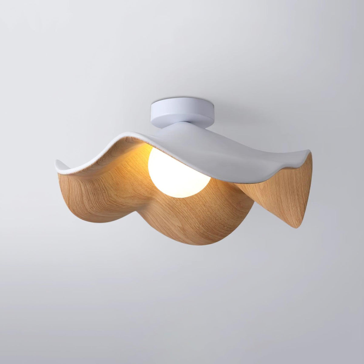 Contemporary Resin Globe Diffuser Ceiling Light 1-Light