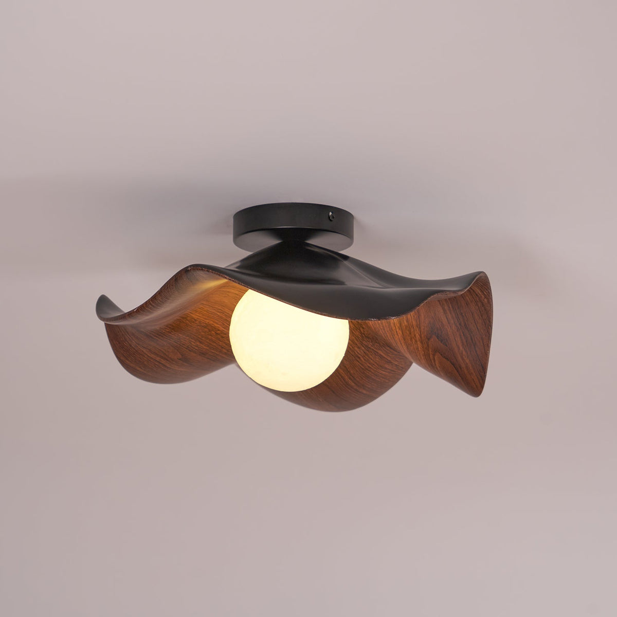 Contemporary Resin Globe Diffuser Ceiling Light 1-Light