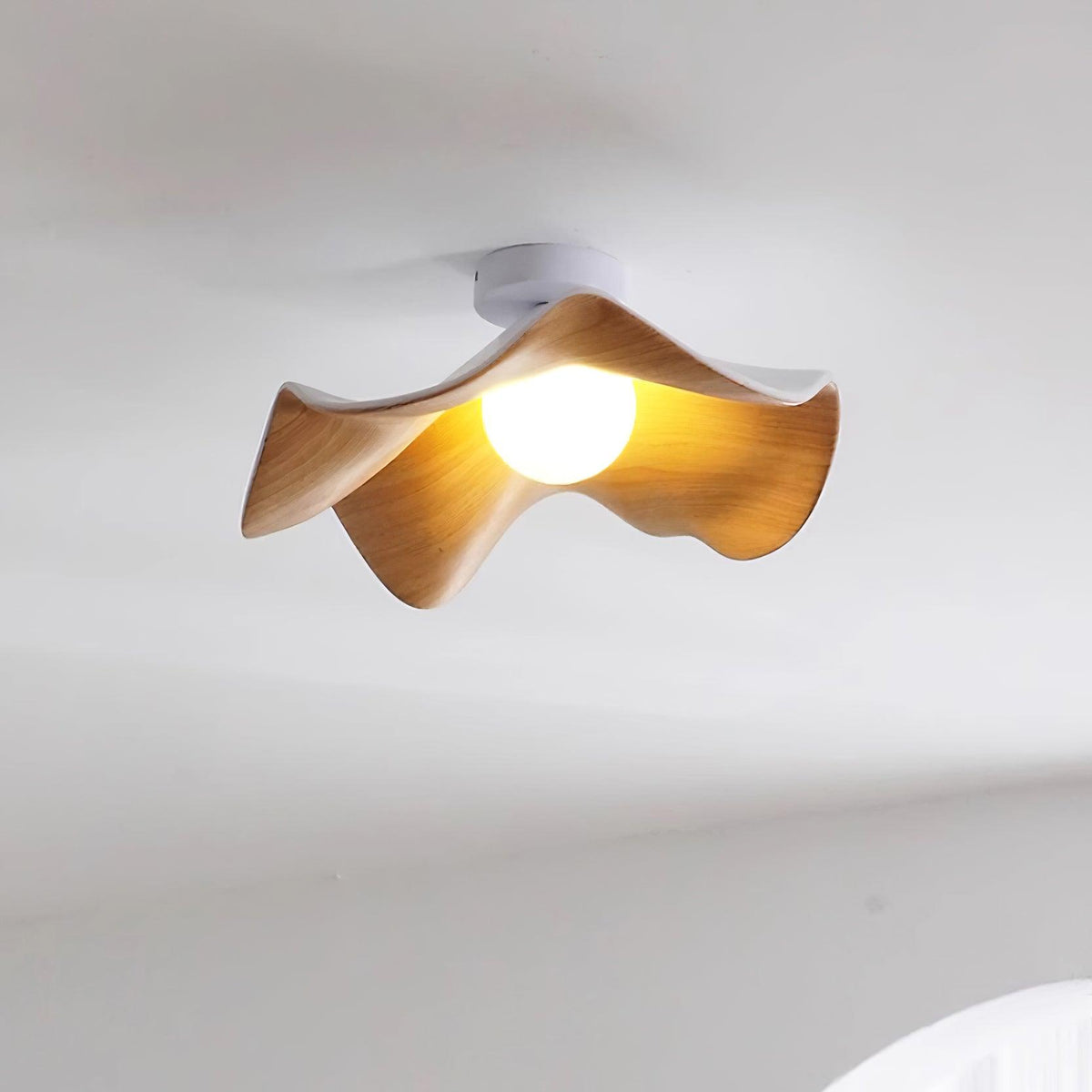 Contemporary Resin Globe Diffuser Ceiling Light 1-Light