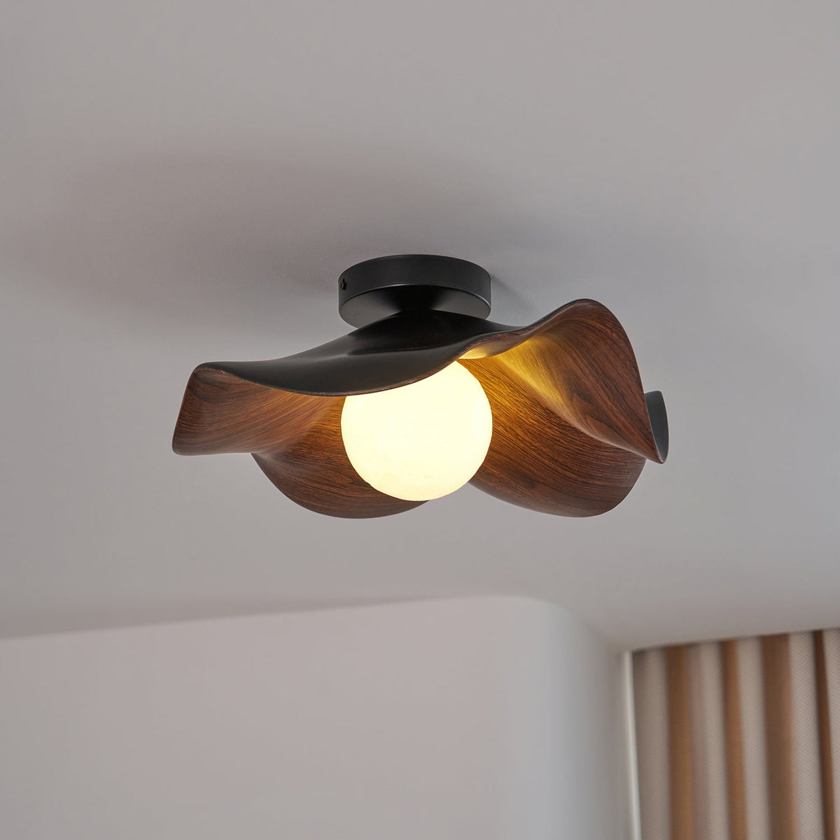 Contemporary Resin Globe Diffuser Ceiling Light 1-Light