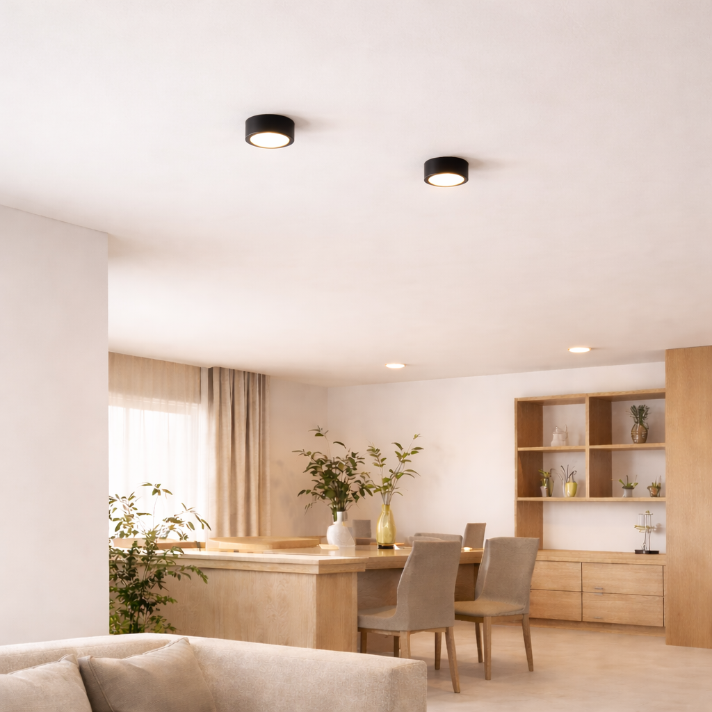 Modern Iron Flush Ø7.5cm Ceiling Light 1-Light