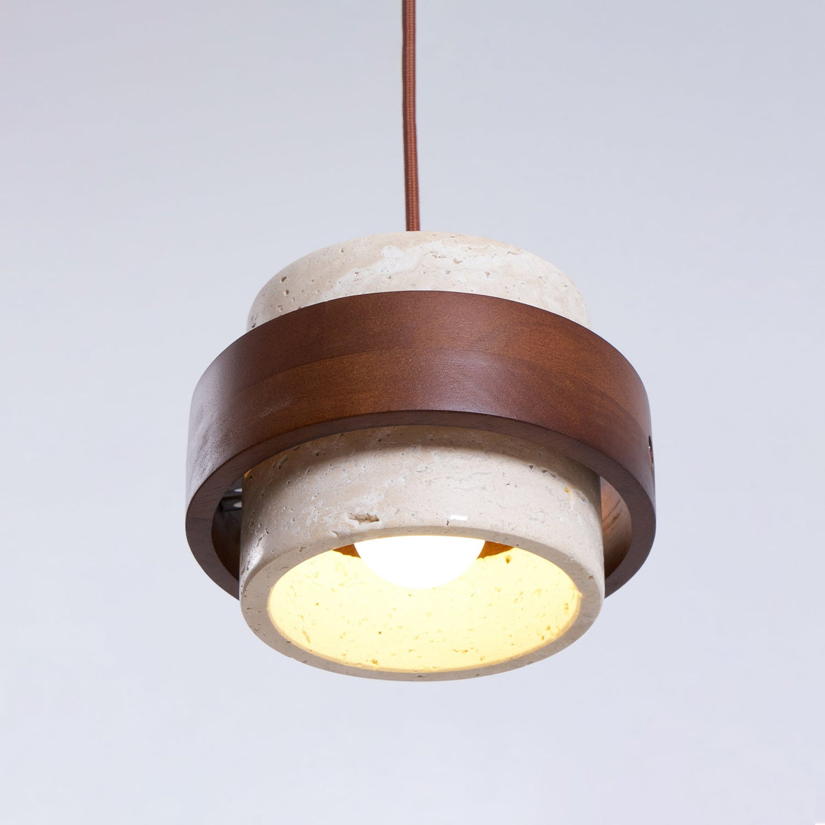 Contemporary Travertine Downlight Pendant Light