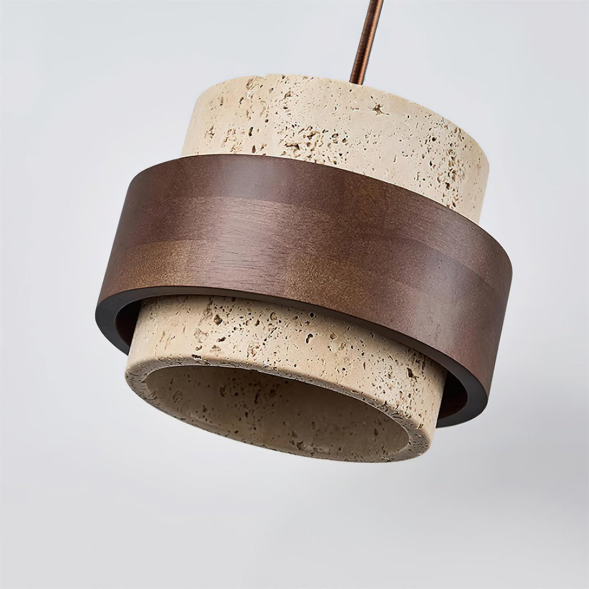 Contemporary Travertine Downlight Pendant Light