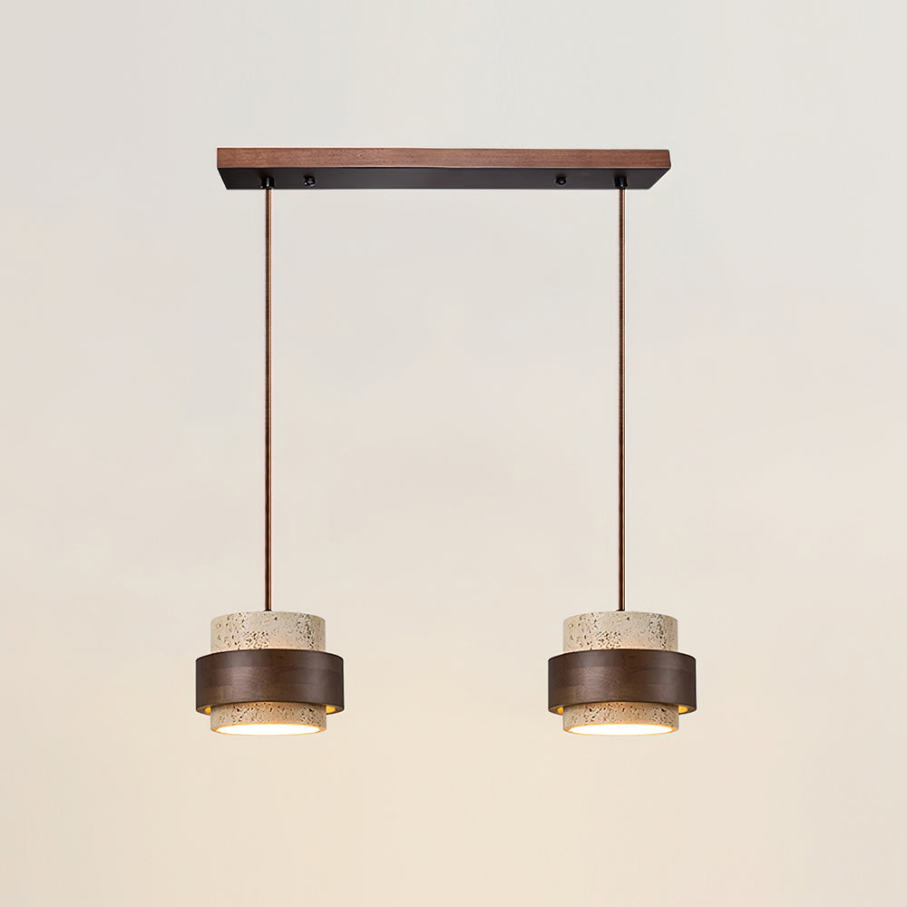 Contemporary Travertine Downlight Pendant Light