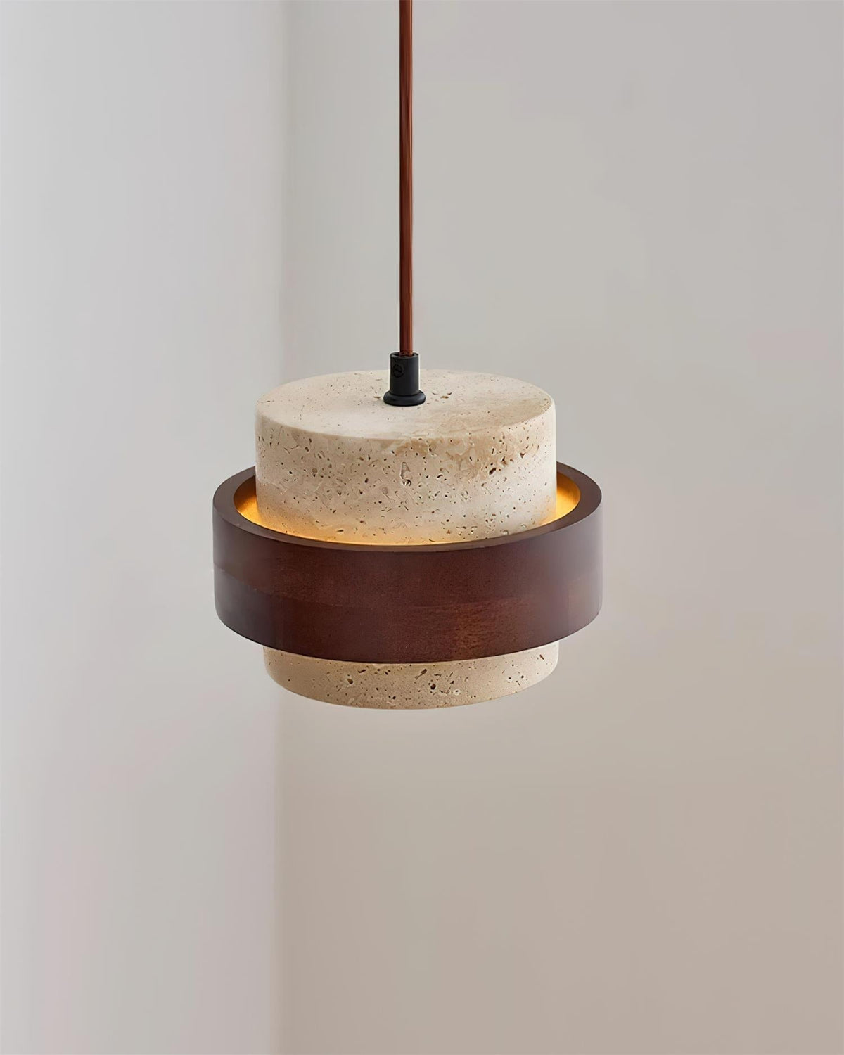 Contemporary Travertine Downlight Pendant Light