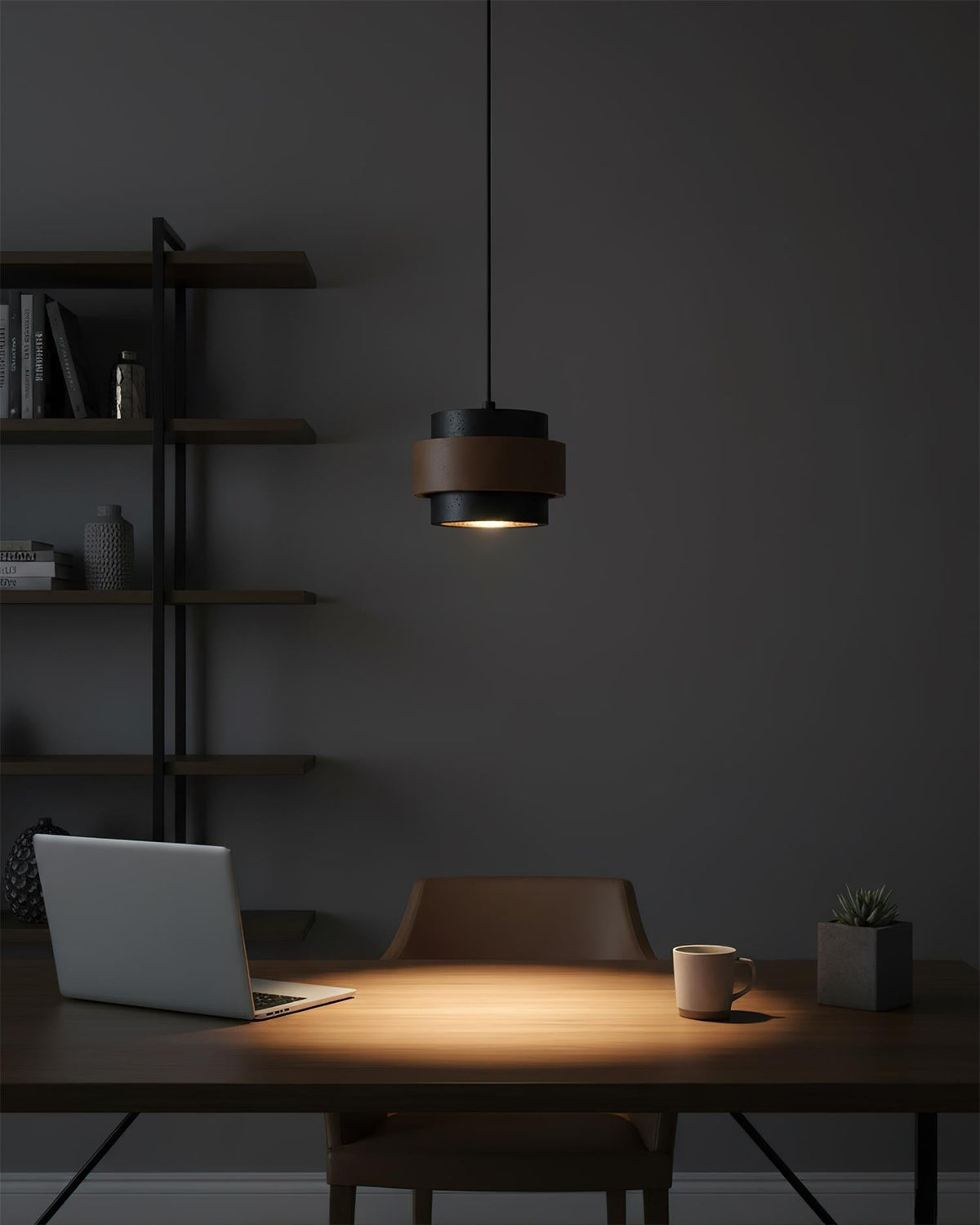 Contemporary Travertine Downlight Pendant Light