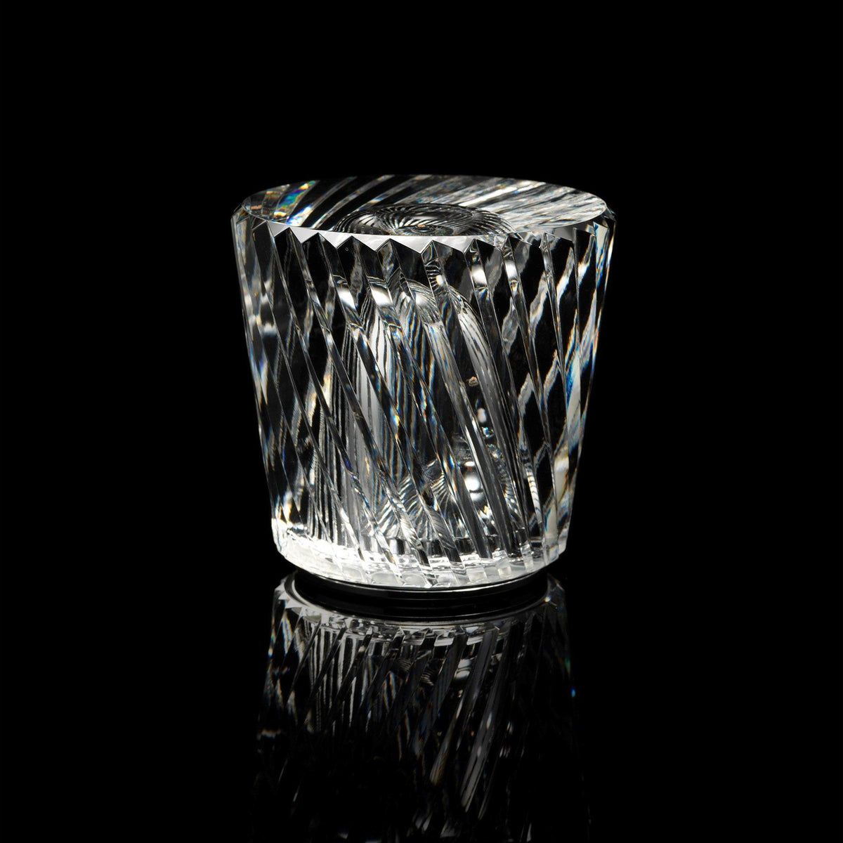 Contemporary Crystal Faceted Prism Table Lamp 1-Light