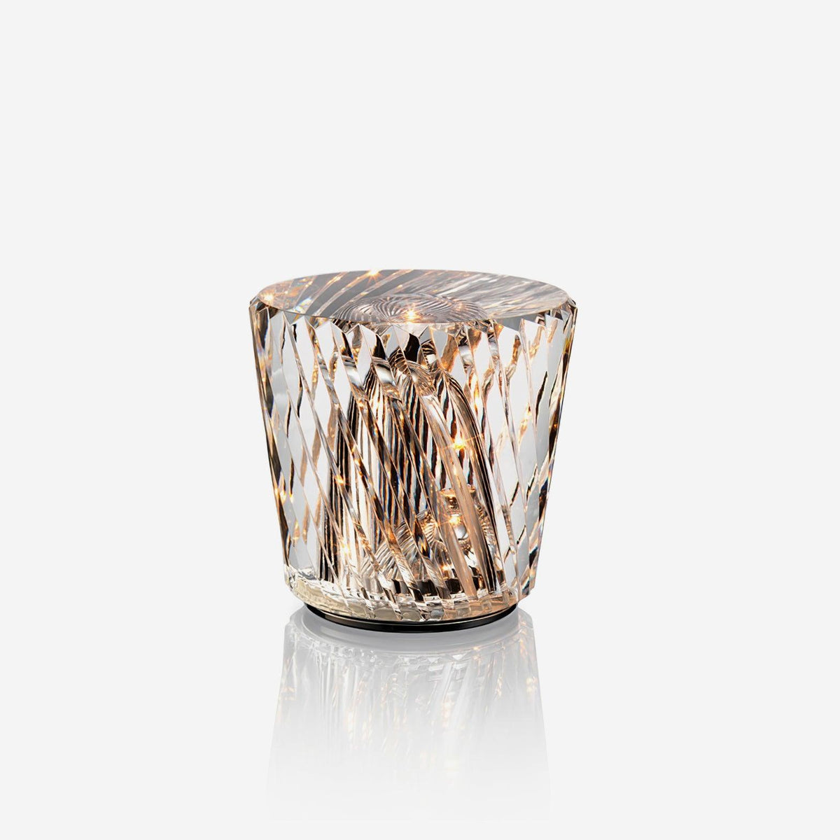 Contemporary Crystal Faceted Prism Table Lamp 1-Light
