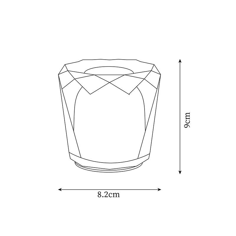 Contemporary Crystal Faceted Prism Table Lamp 1-Light