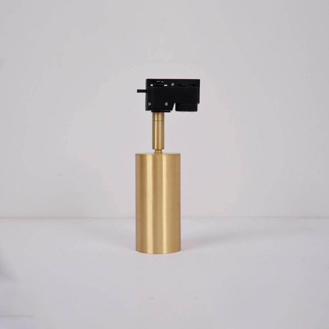 Contemporary Brass Double Cylinder Adjustable Wall Spotlight
