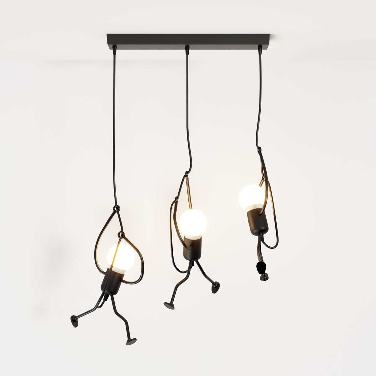 Contemporary Iron Adjustable Cord Pendant Light 1-Light