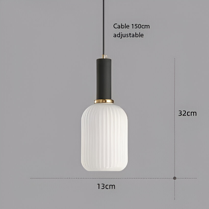 Contemporary Glass Tube Fitting Pendant Light 1-Light
