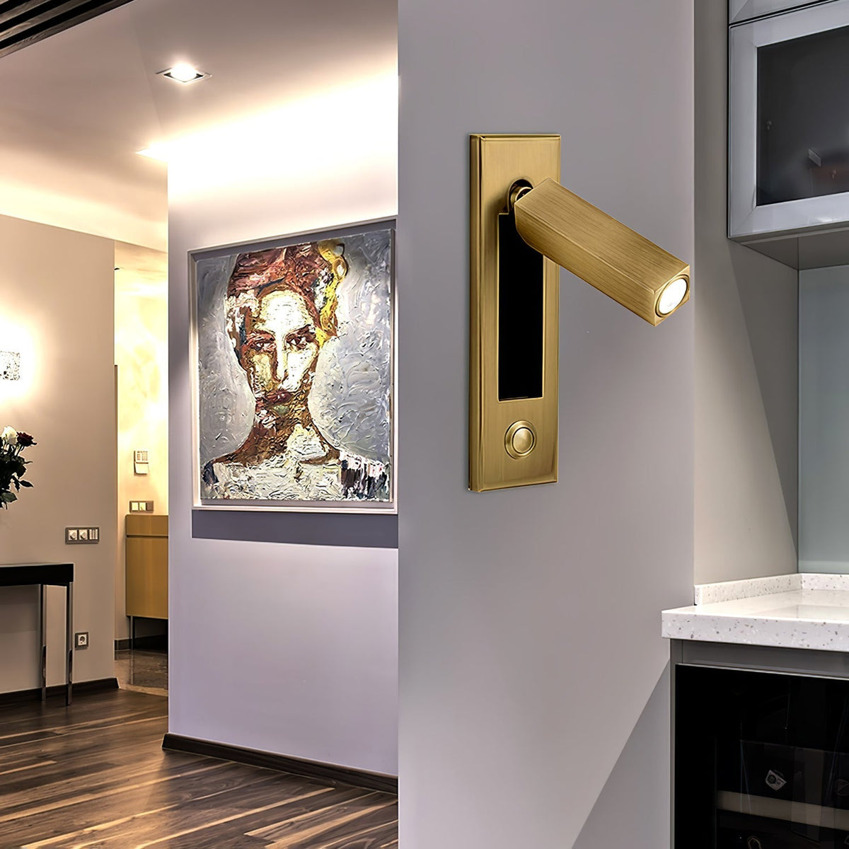 Modern Minimal Embedded Aluminum LED Wall Sconce 1-Light