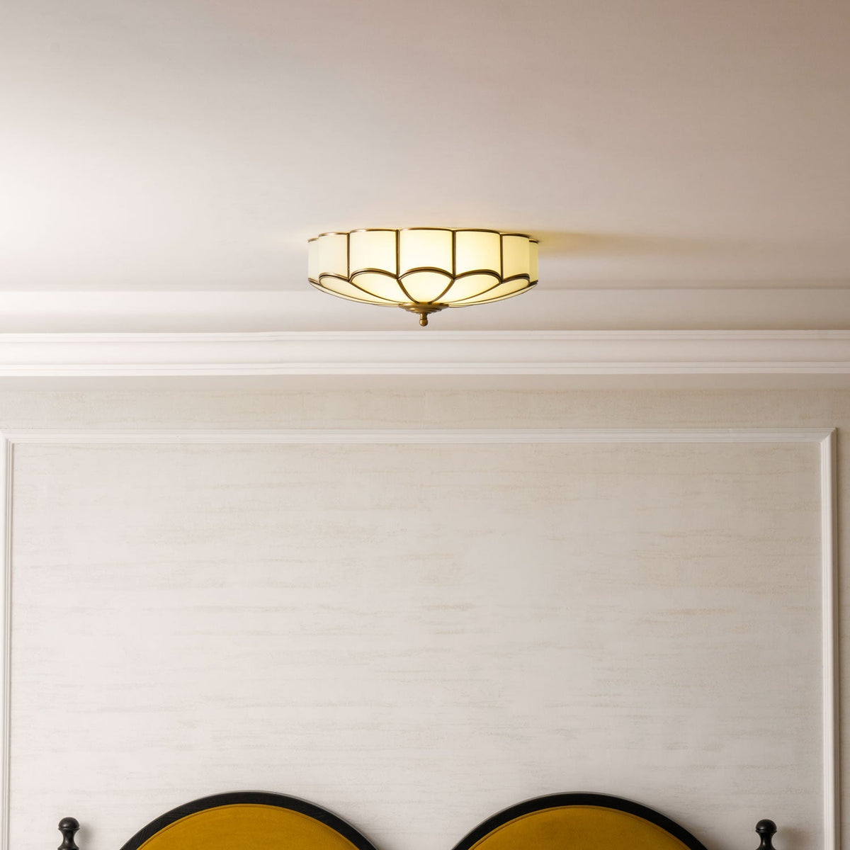 Contemporary Copper Petal Shade Ceiling Light 1-Light