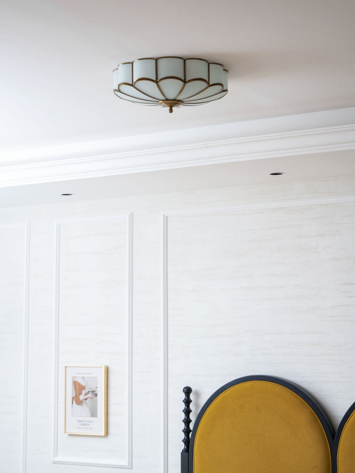 Contemporary Copper Petal Shade Ceiling Light 1-Light
