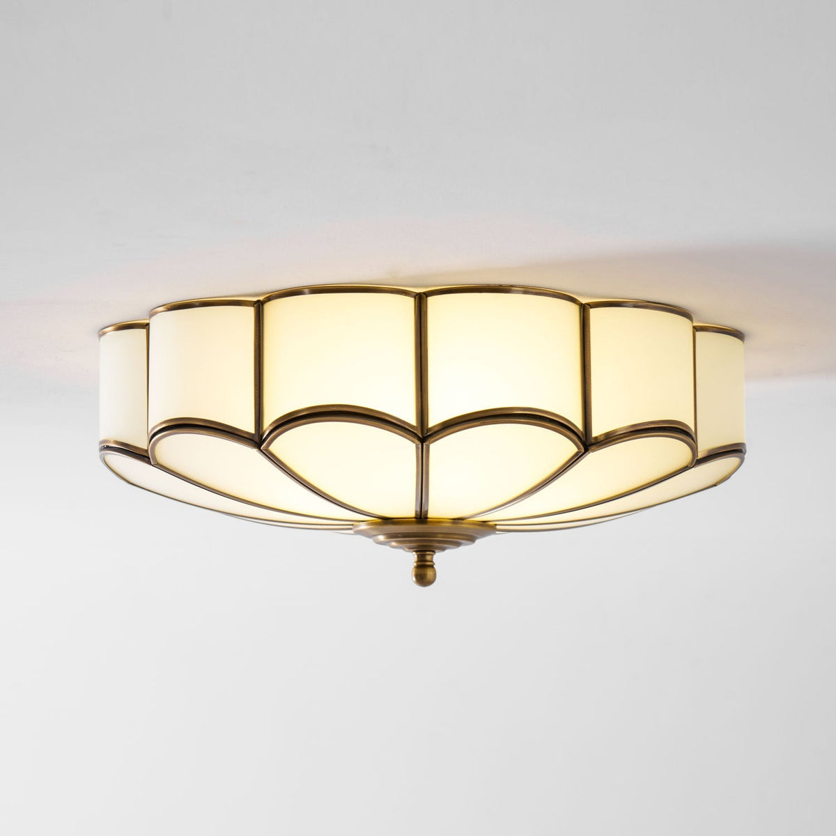 Contemporary Copper Petal Shade Ceiling Light 1-Light