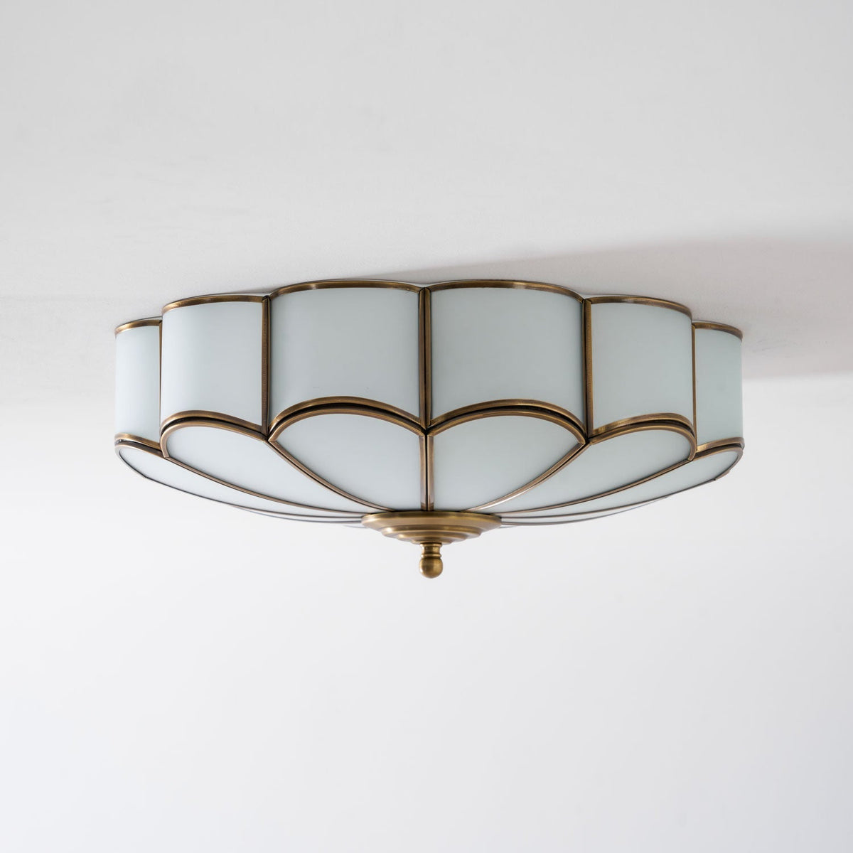 Contemporary Copper Petal Shade Ceiling Light 1-Light