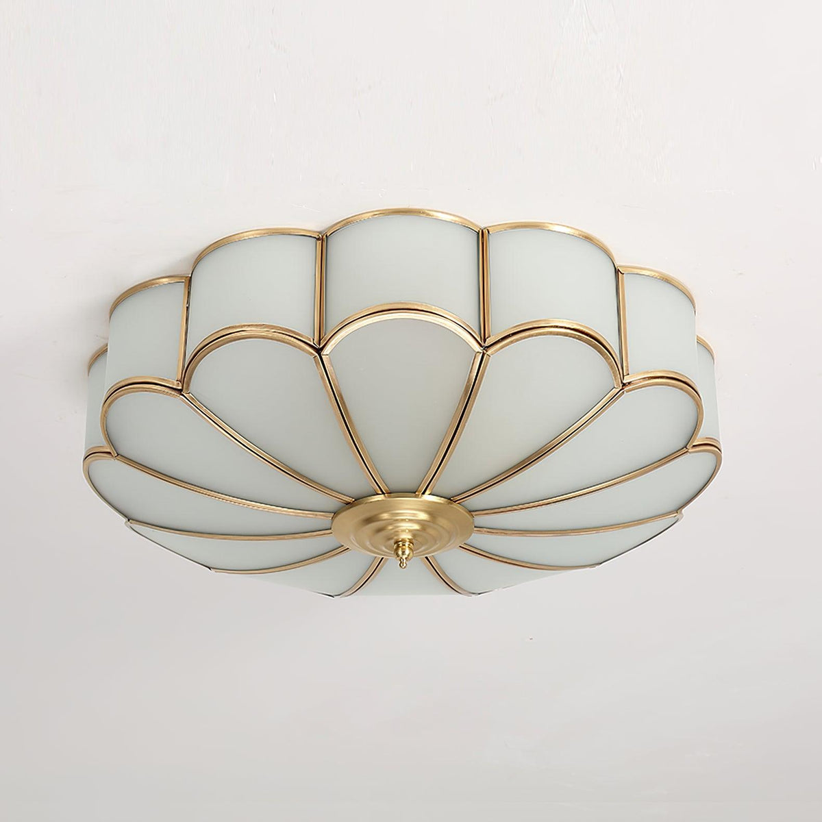 Contemporary Copper Petal Shade Ceiling Light 1-Light