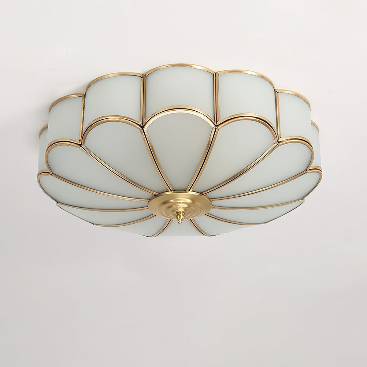 Contemporary Copper Petal Shade Ceiling Light 1-Light