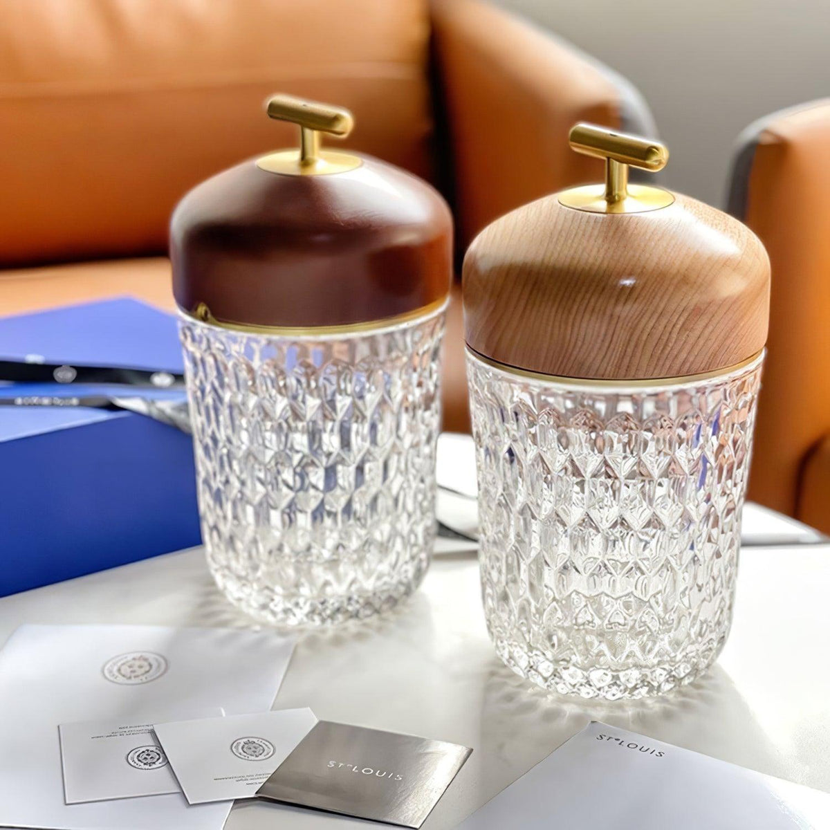 Contemporary Crystal Top Handle Table Lamp 1-Light