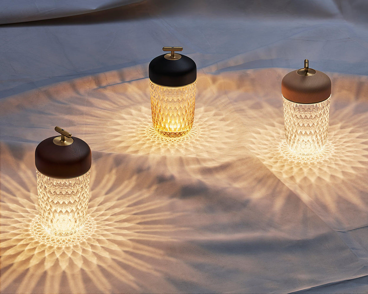Contemporary Crystal Top Handle Table Lamp 1-Light