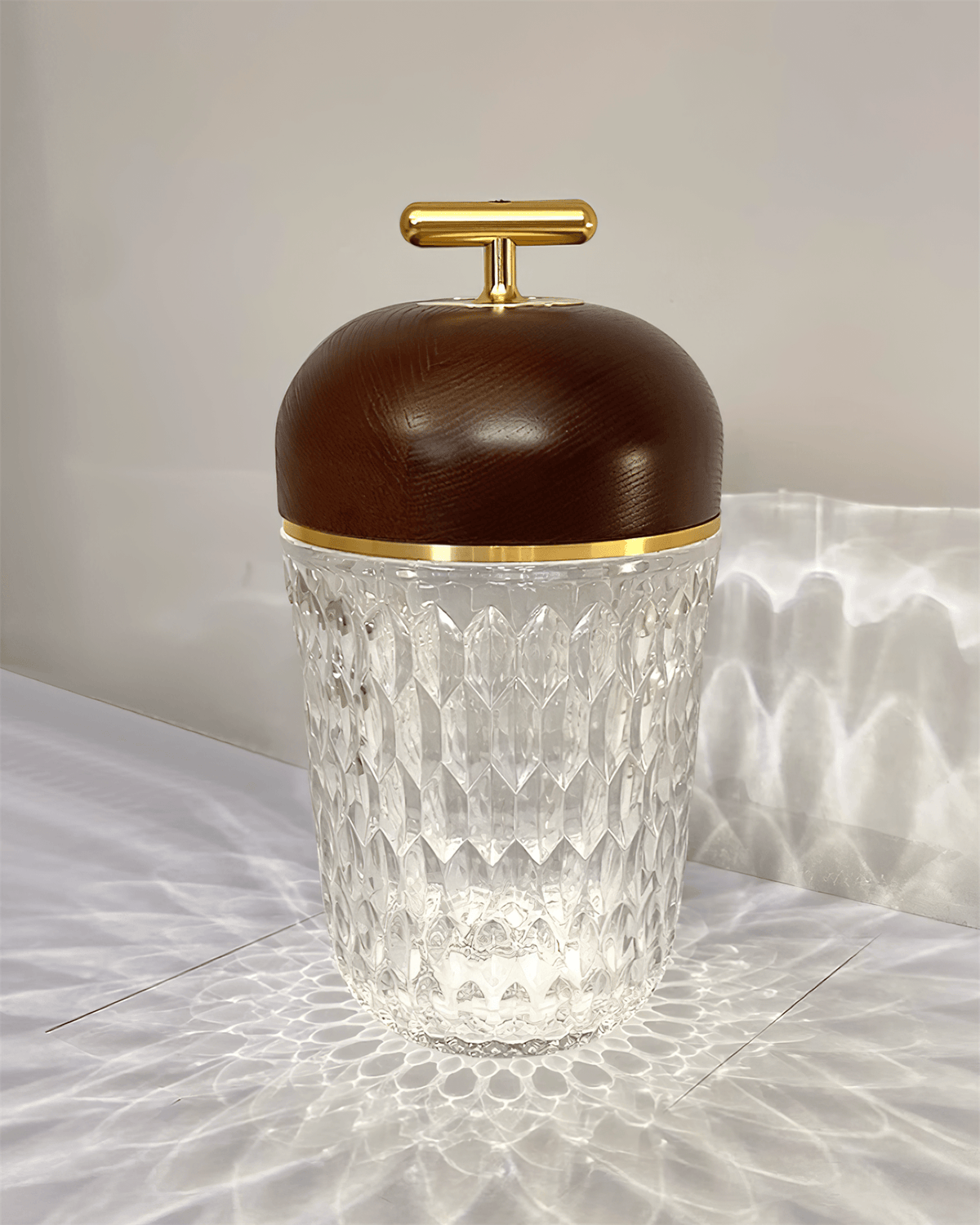 Contemporary Crystal Top Handle Table Lamp 1-Light