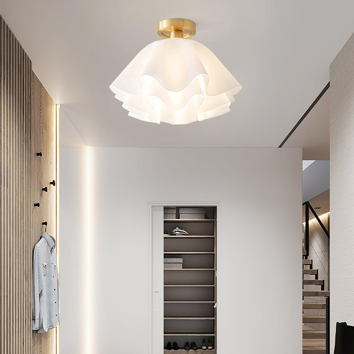 Contemporary Copper Brass Fitting Ceiling Light 1-Light