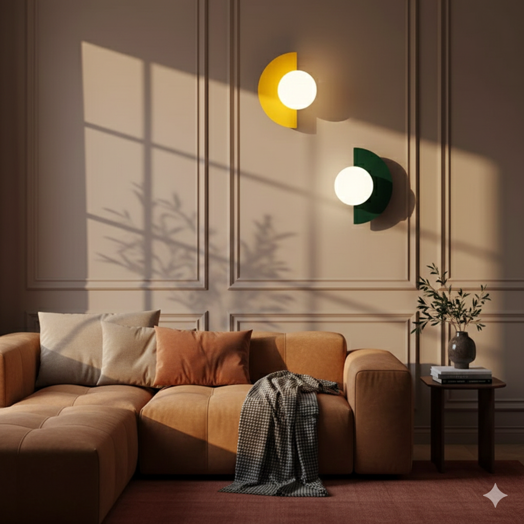 Contemporary Minimalist Glass Globe Wall Sconce LED 1-Light