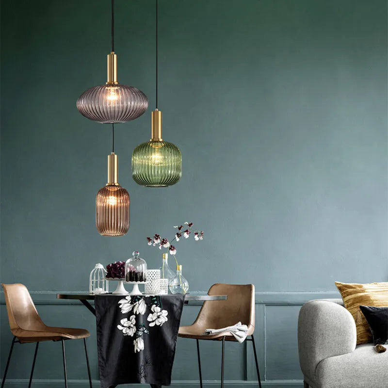 Contemporary Glass Tube Fitting Pendant Light 1-Light
