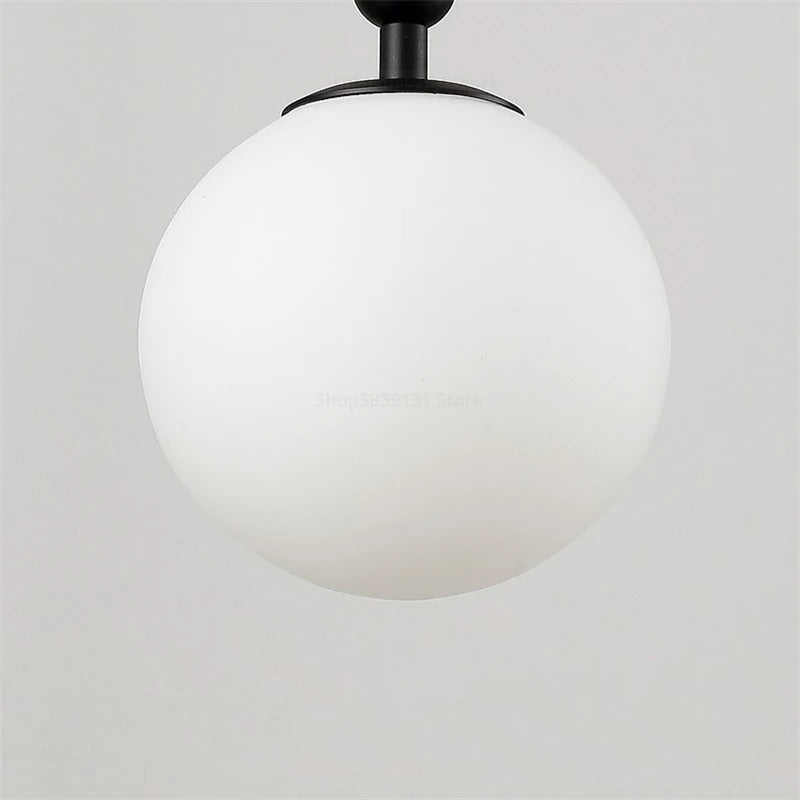 Scandinavian Brass Glass Globe Wall Sconce LED 1-Light