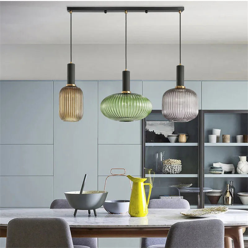 Contemporary Glass Tube Fitting Pendant Light 1-Light
