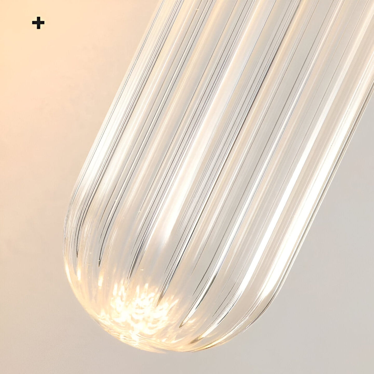 Scandinavian Water-Ripple Glass Brass Wall Sconce LED 1-Light