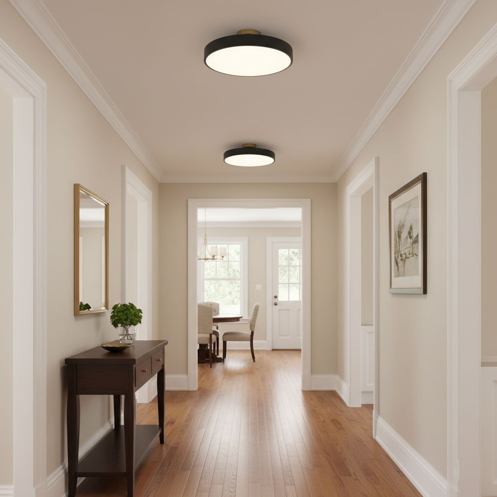 Contemporary Round LED Flush Mount Ceiling Light 1-Light