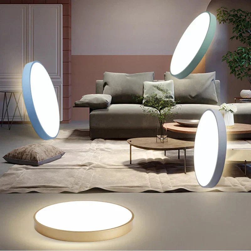 Contemporary Minimalist Round LED Ceiling Light 1-Light
