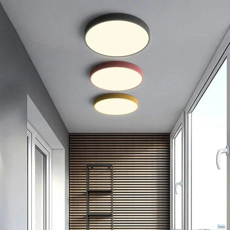 Contemporary Minimalist Round LED Ceiling Light 1-Light