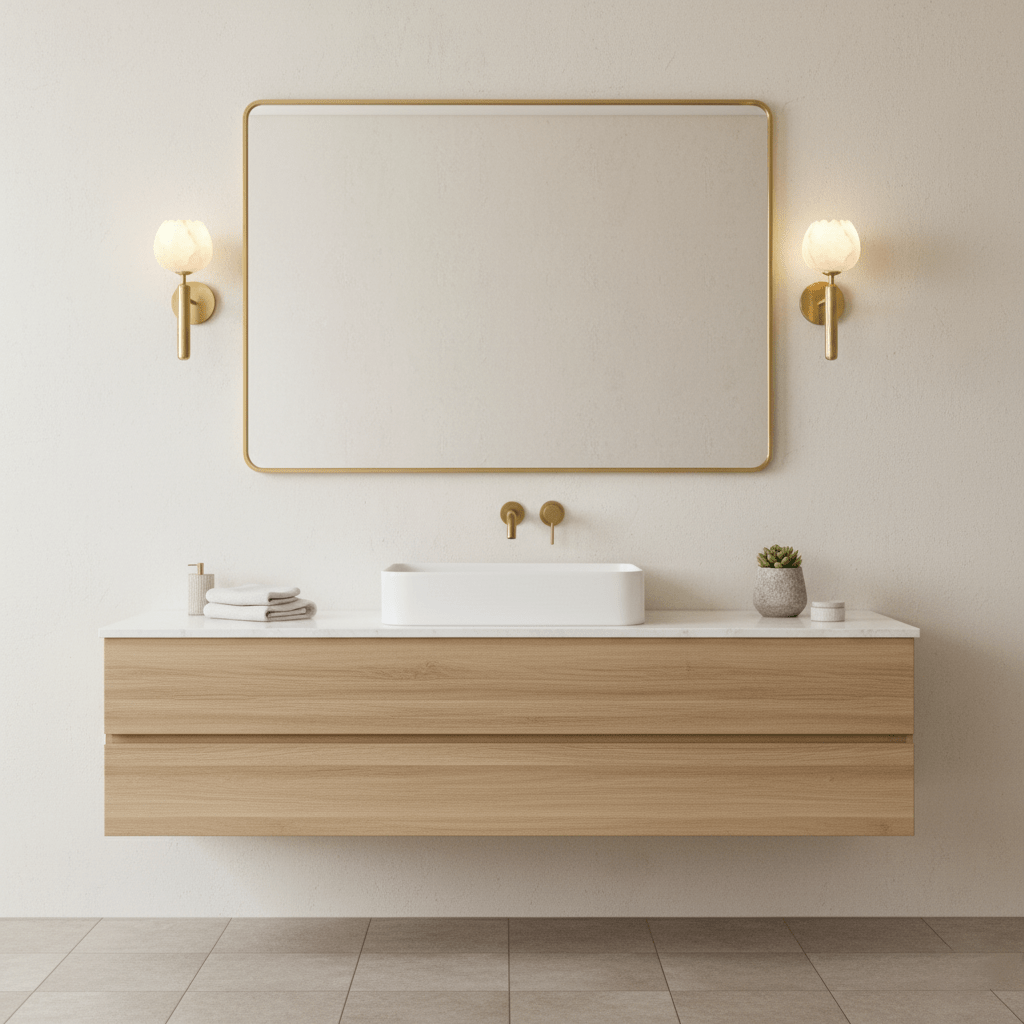 Contemporary Glass Round Backplate Wall Light 1-Light