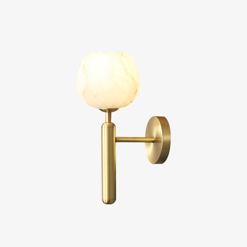 Contemporary Glass Round Backplate Wall Light 1-Light