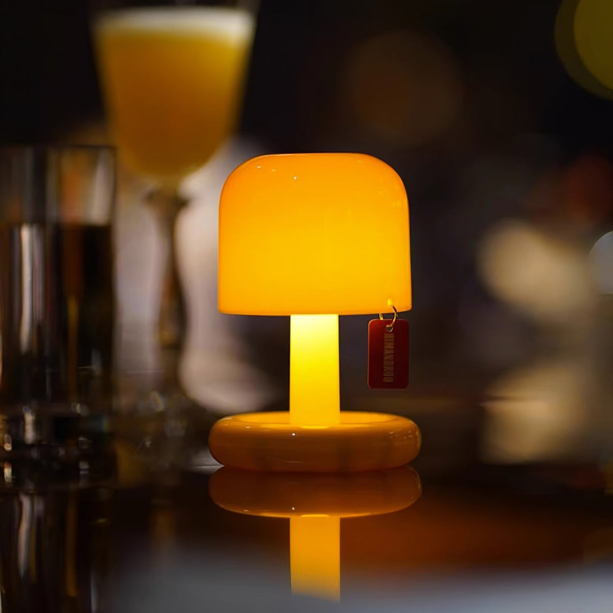 Contemporary Acrylic Rounded Base Table Lamp 1-Light