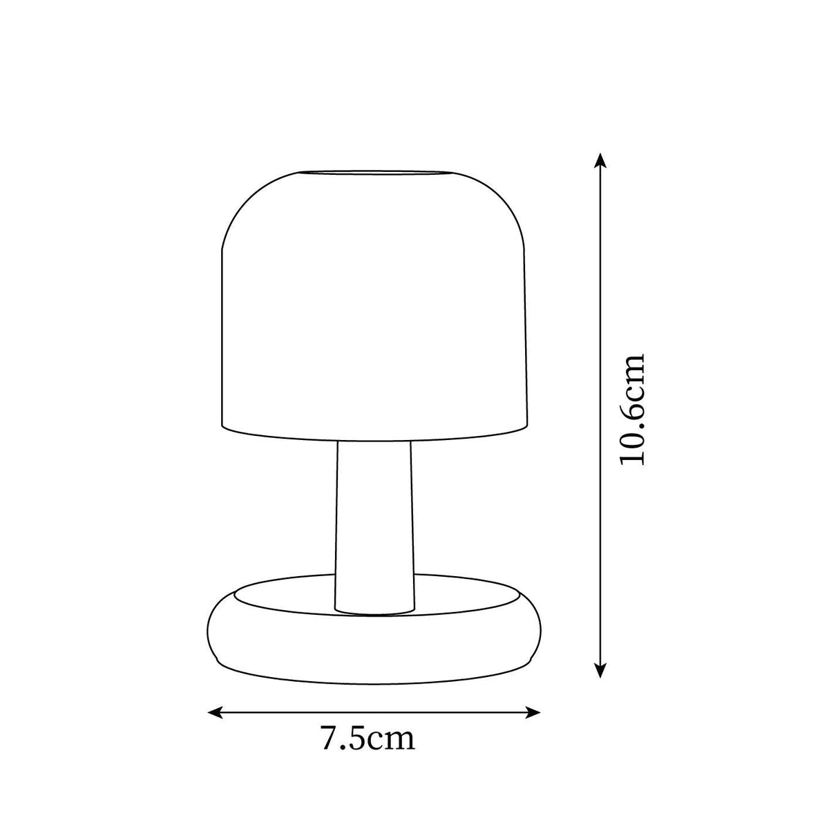 Contemporary Acrylic Rounded Base Table Lamp 1-Light