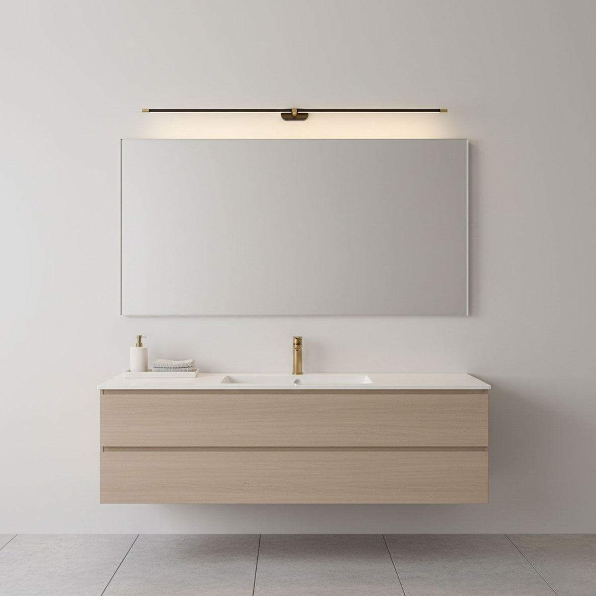 Minimalist Metal Linear Adjustable Wall Light 1-Light
