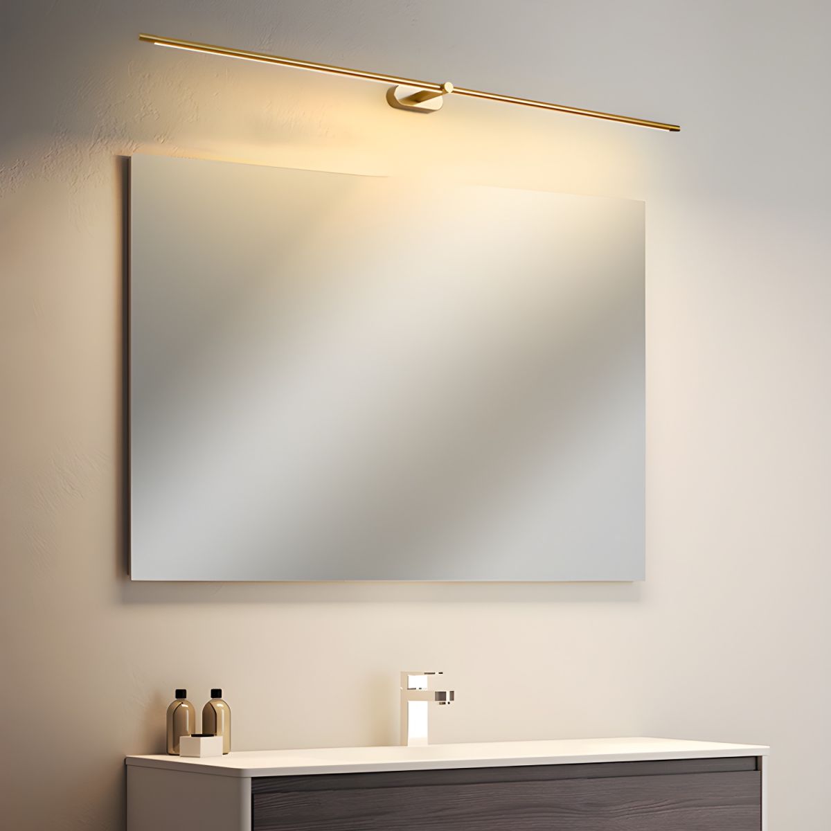Minimalist Metal Linear Adjustable Wall Light 1-Light