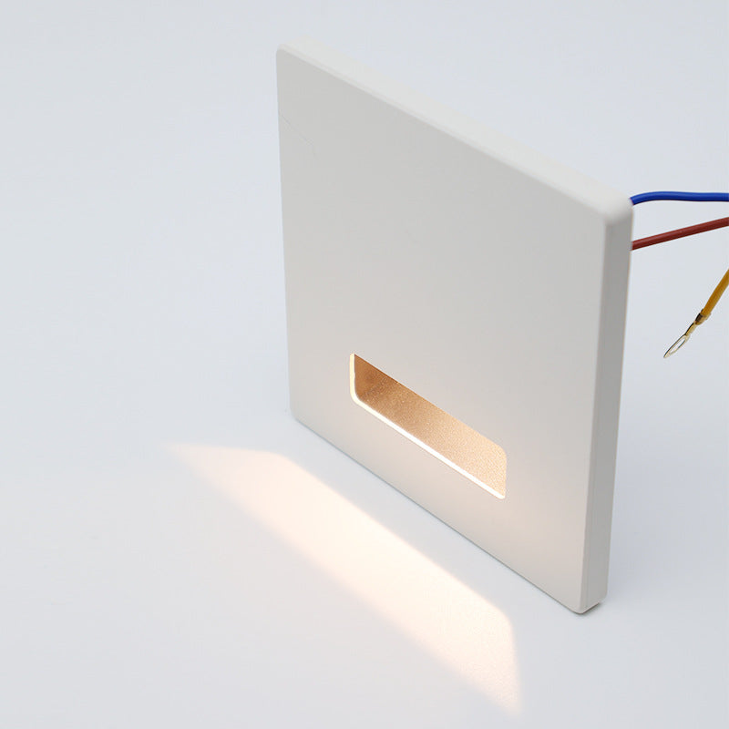 Modern Minimal Square LED Recessed Wall Lamp 1-Light